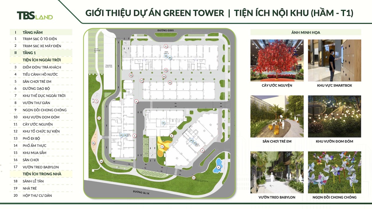 Green Skyline: Căn hộ ở thật, giá tốt, tiện ích đủ đầy 3 Tiện ích nội khu Tầng Hầm Green Skyline